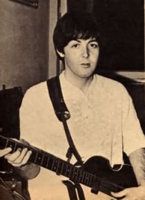 Paul McCartney playing bass